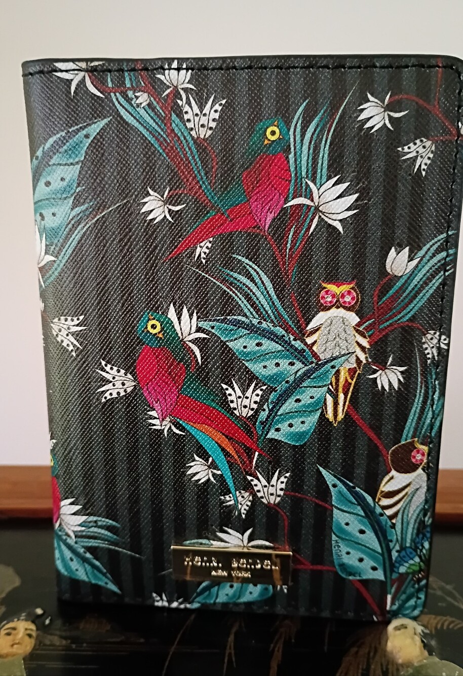 Henri Bendel West 57th Tropical Parrot Passport Cover Holder